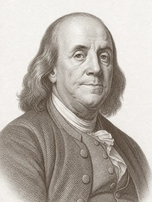 Engraved portrait of Benjamin Franklin