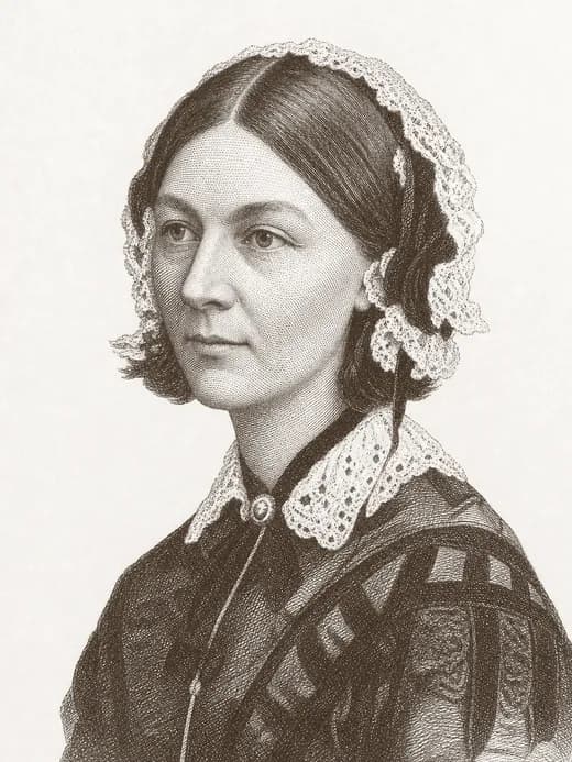 Engraved portrait of Florence Nightingale