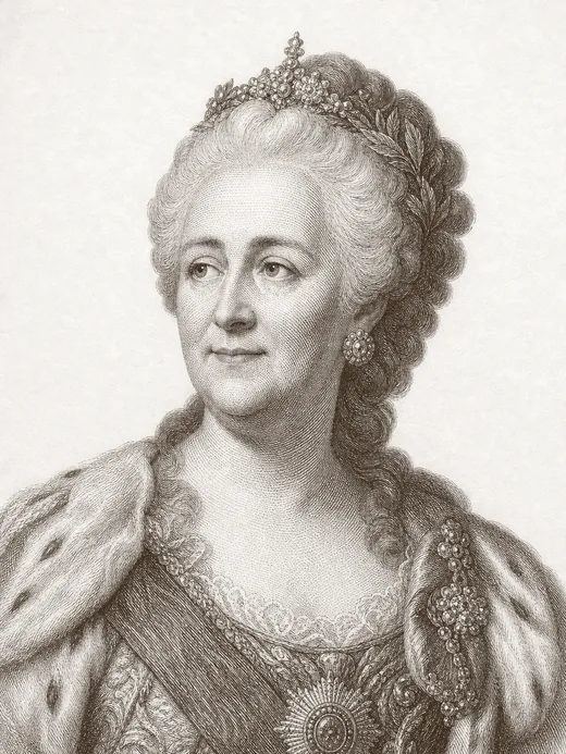 Engraved portrait of Catherine the Great