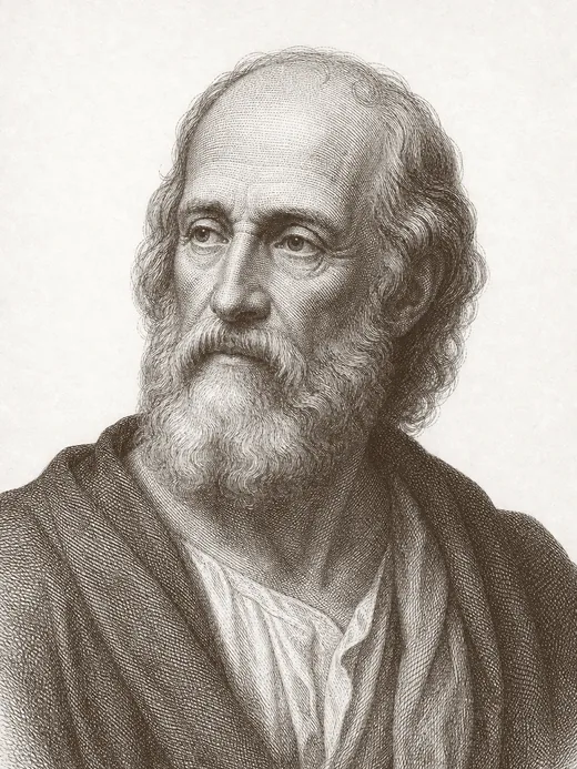 Engraved portrait of Homer