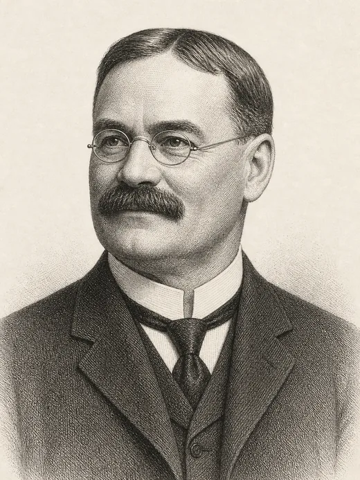 Engraved portrait of James Naismith