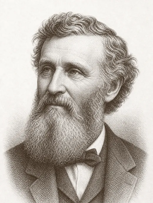 Engraved portrait of John Muir