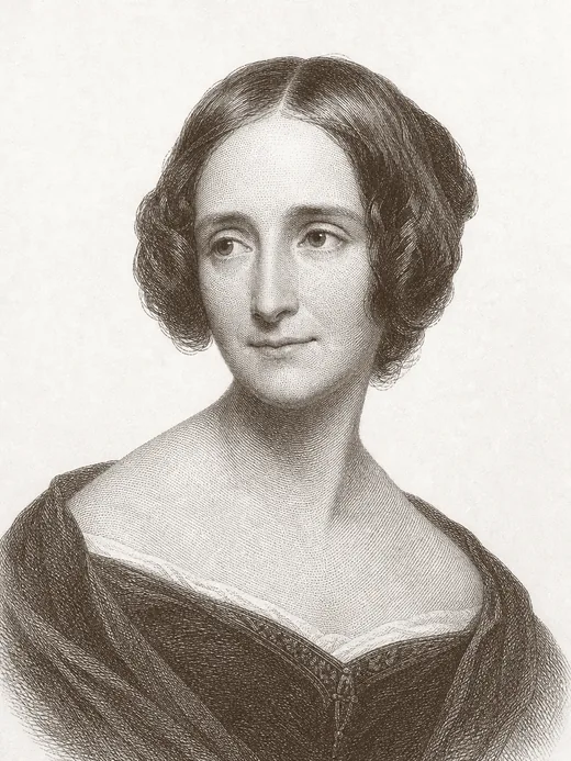 Engraved portrait of Mary Shelley