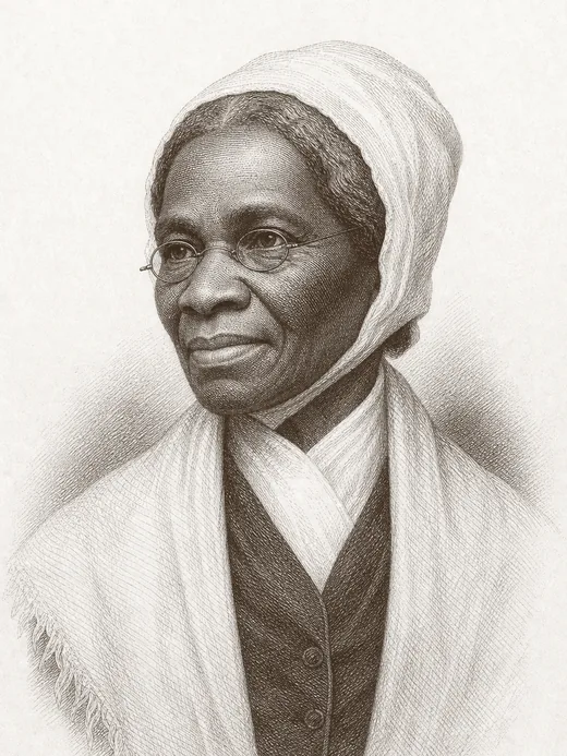 Engraved portrait of Sojourner Truth