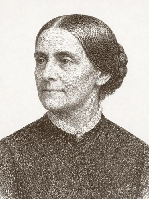 Engraved portrait of Susan B. Anthony