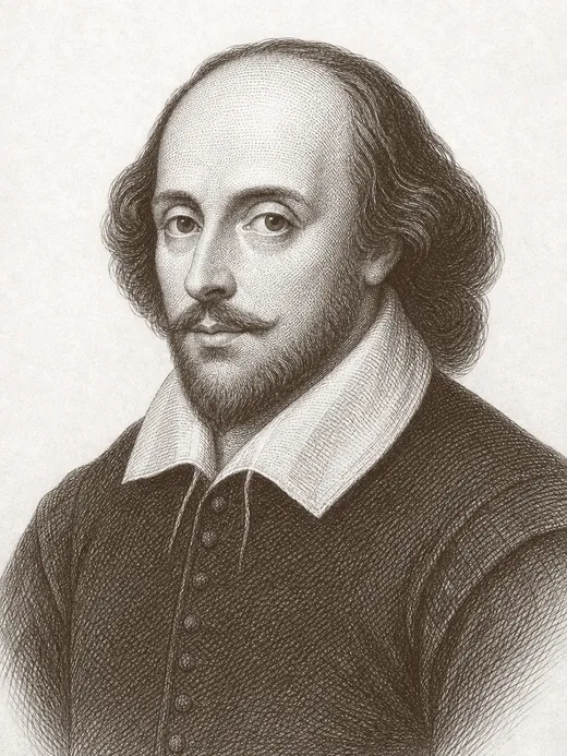 Engraved portrait of William Shakespeare